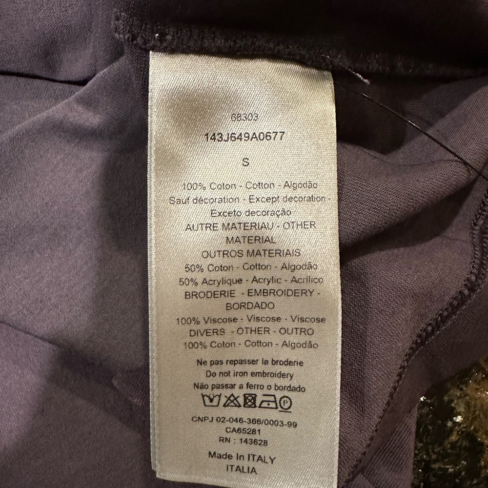 Dior x Peter Doig Mauve Lion Embroidery Purple T-Shirt - Picture 9 of 14